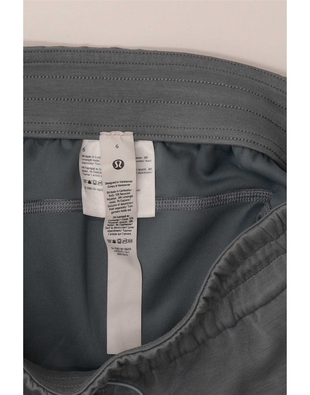 Lululemon Damen-Trainingshose, US 6, mittelgraues Polyester