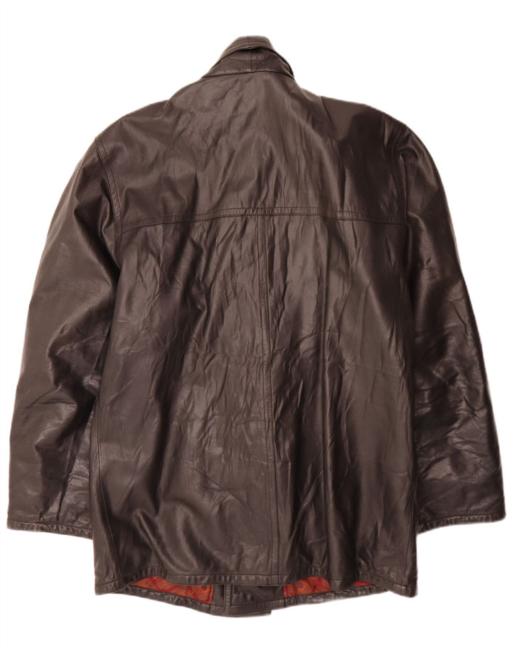 Vintage Herren Lederjacke IT 50 Large Schwarz