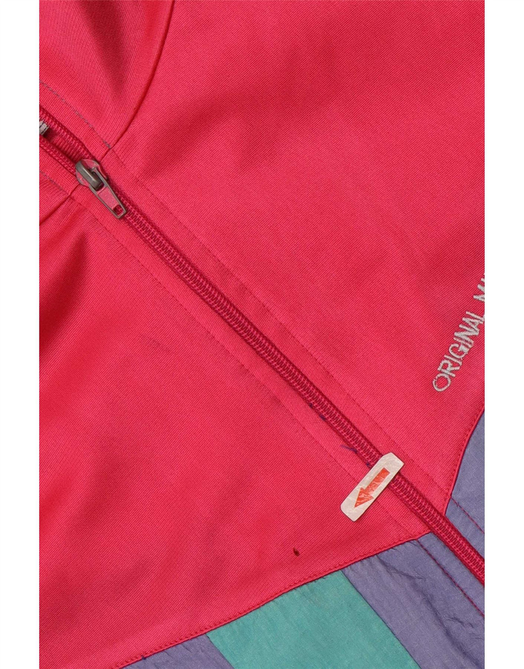 Vintage Herren-Trainingsanzug-Top-Jacke XL, mehrfarbig, Colourblock-Polyester