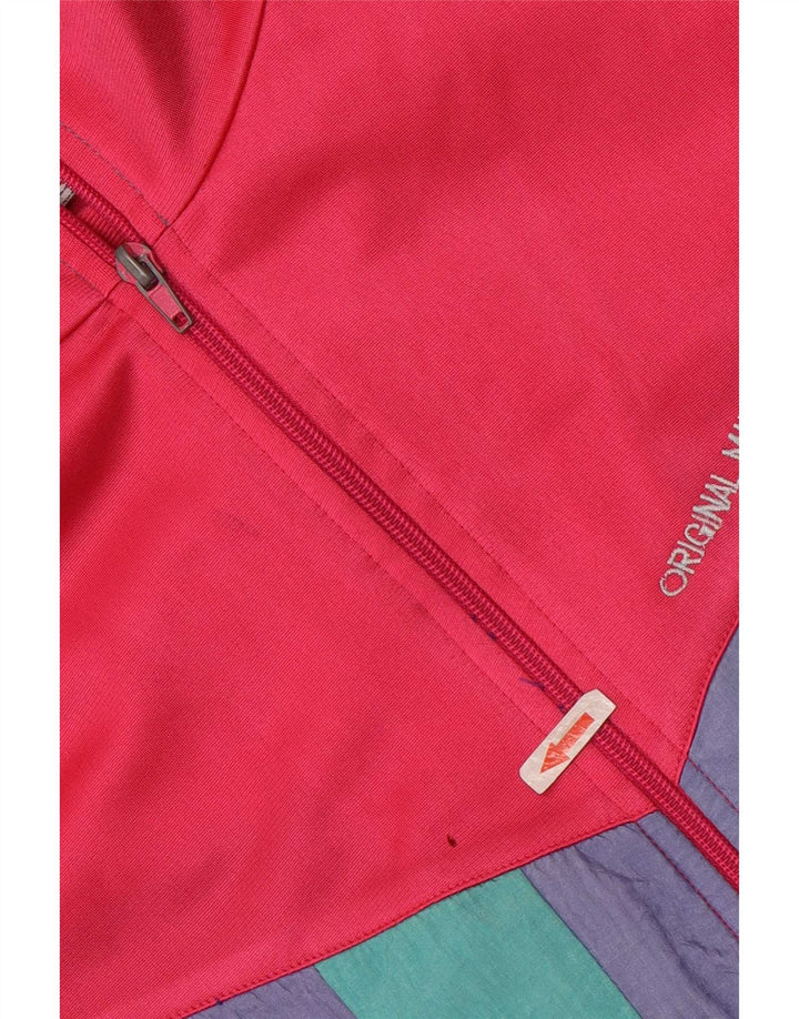 Vintage Herren-Trainingsanzug-Top-Jacke XL, mehrfarbig, Colourblock-Polyester