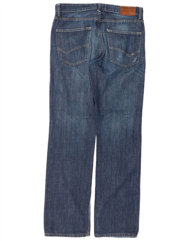 Tommy Hilfiger Herren Straight Jeans W32 L34 Blaue Baumwolle