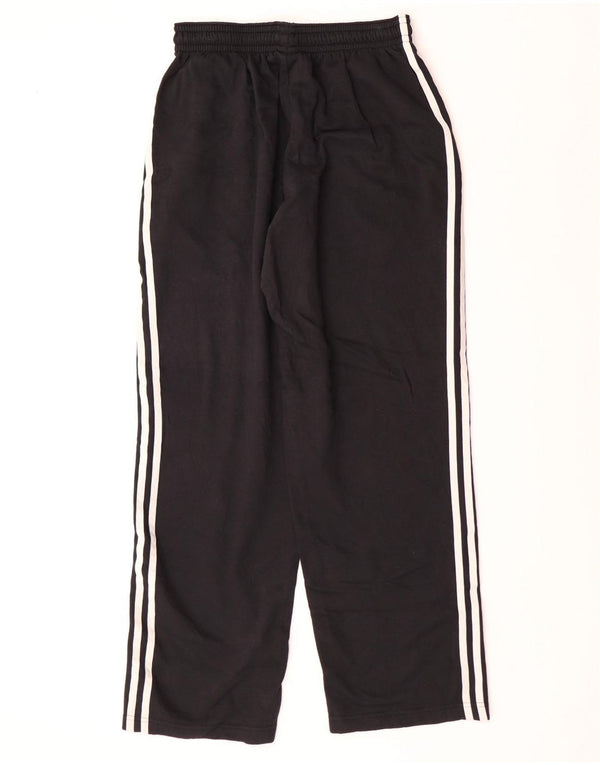 ADIDAS Damen Trainingshose UK 14 Große schwarze Baumwolle