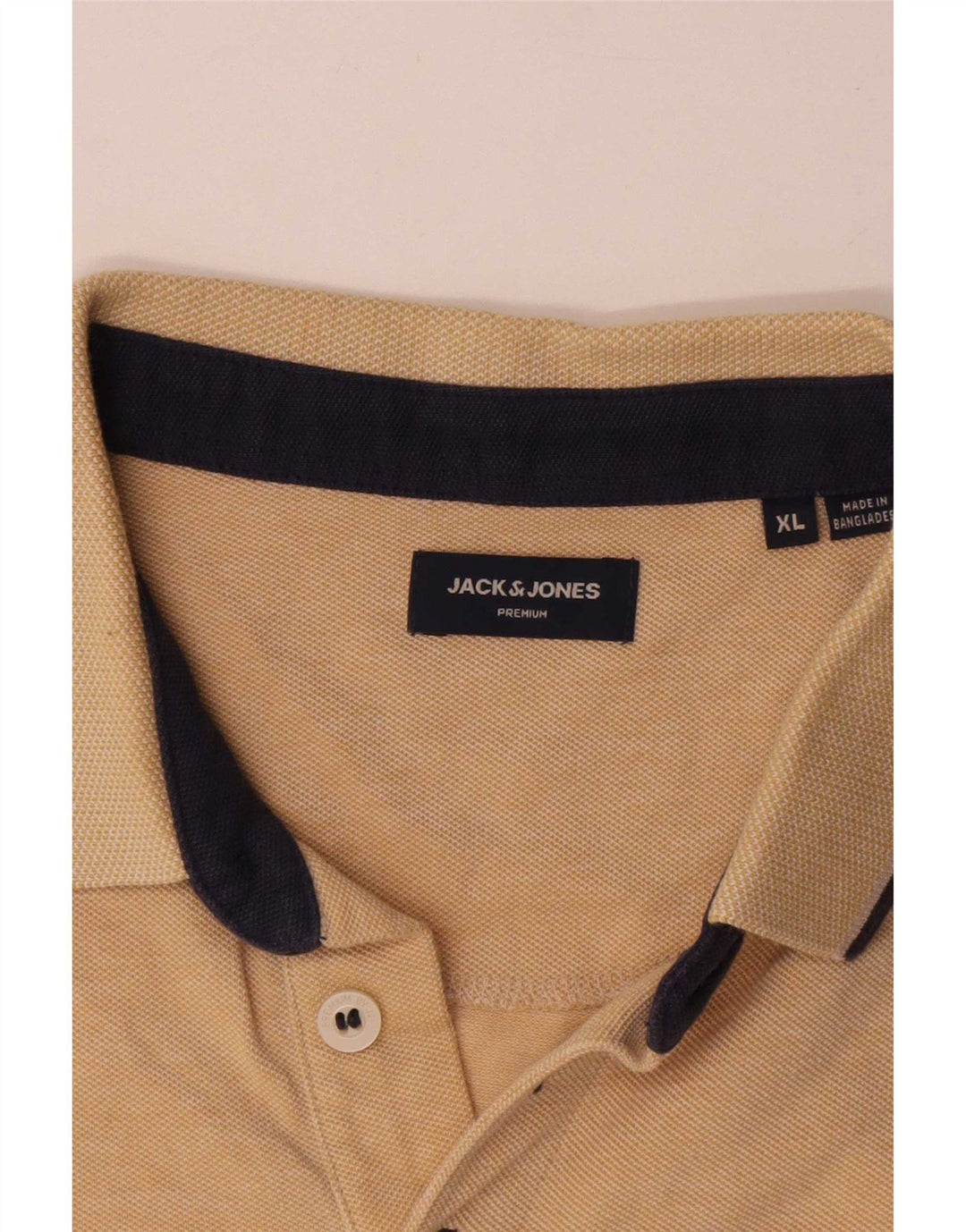 Jack & Jones Herren Poloshirt XL Beige Baumwolle
