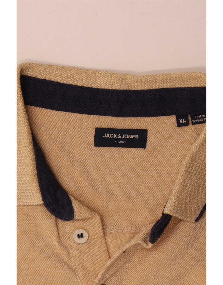 Jack & Jones Herren Poloshirt XL Beige Baumwolle