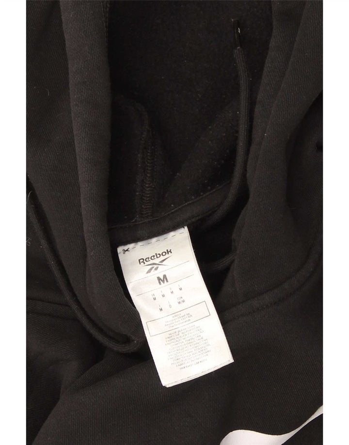 Reebok Herren Graphic Hoodie Pullover Mittelschwarze Baumwolle