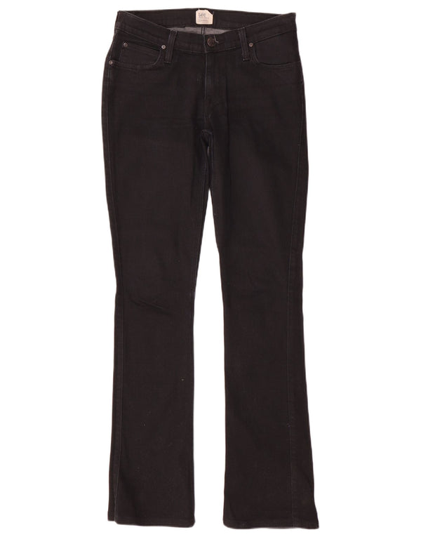 Lee Damen Bonnie Bootcut Jeans W29 L33 Schwarze Baumwolle
