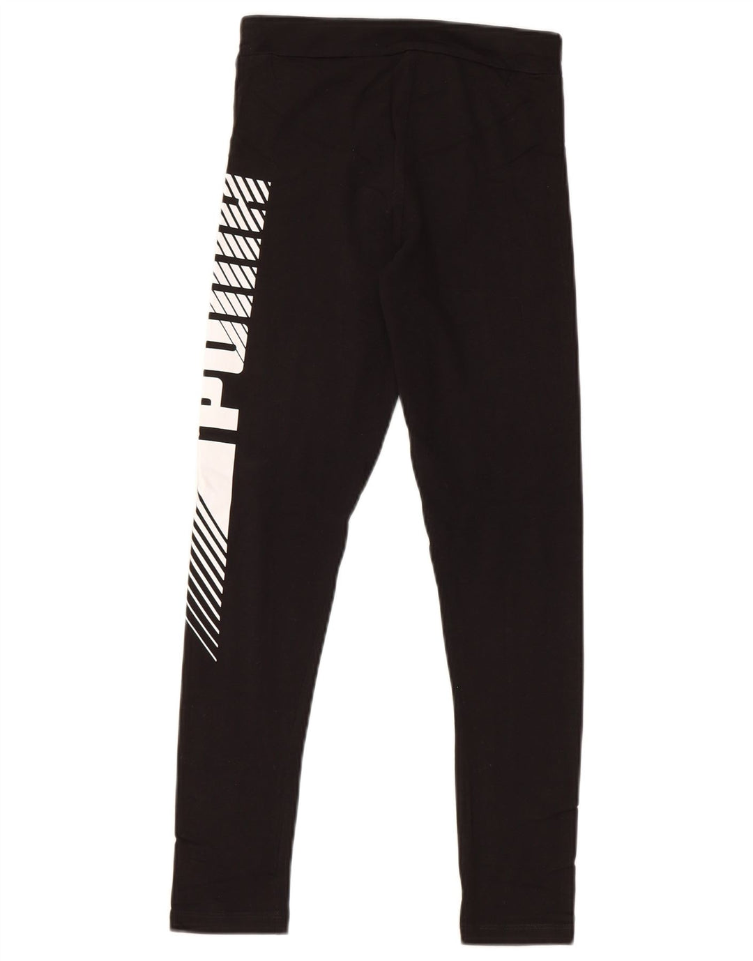 PUMA Mädchen-Grafik-Leggings, 11–12 Jahre, schwarze Baumwolle