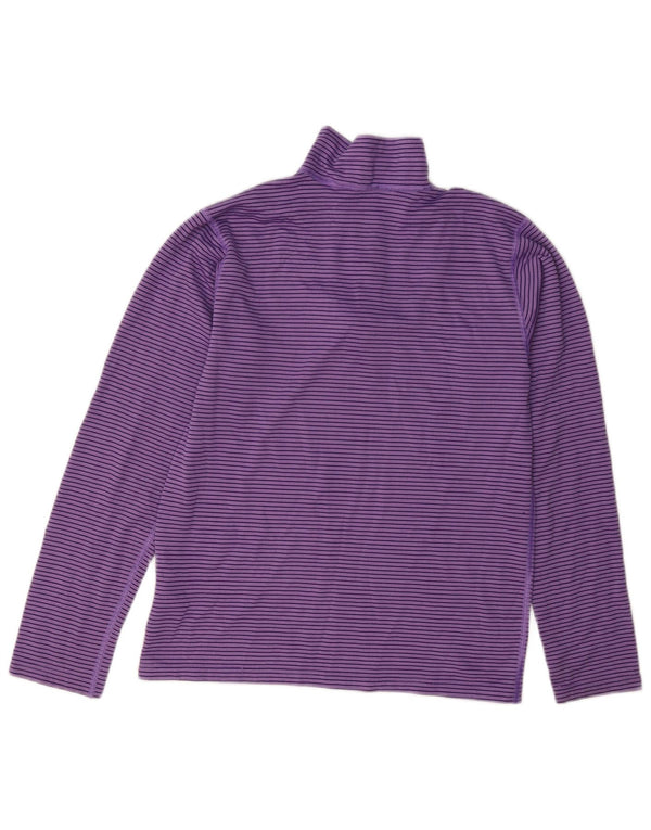 Patagonia Pullover-Trainingsoberteil für Mädchen, 13–14 Jahre, XL, lila Nadelstreifen