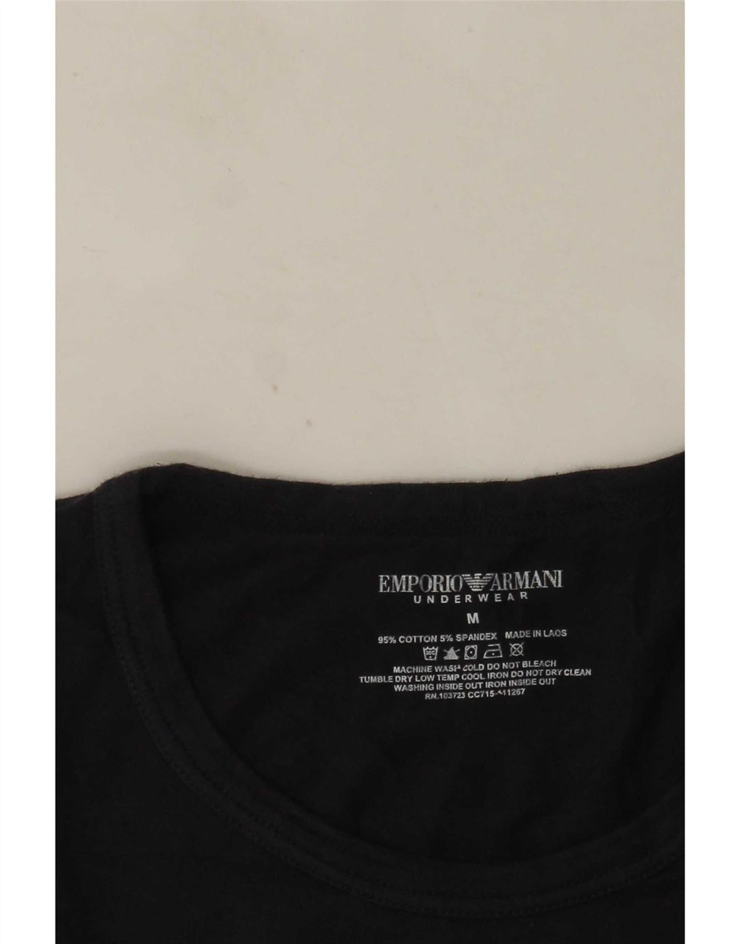 Emporio Armani Herren Grafik-T-Shirt-Oberteil Mittel Marineblau