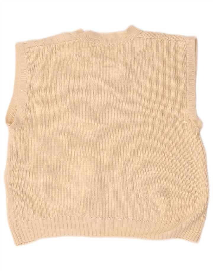 Zara Herren Relaxed Fit Weste Tank Top Mittelbeige Baumwolle