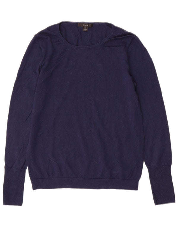 J. Crew Damen-Pullover mit Rundhalsausschnitt, UK 6, XS, Marineblau, Wolle