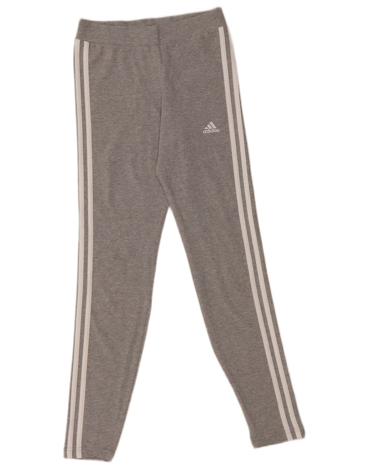 ADIDAS Mädchen-Leggings, 13–14 Jahre, graue Baumwolle