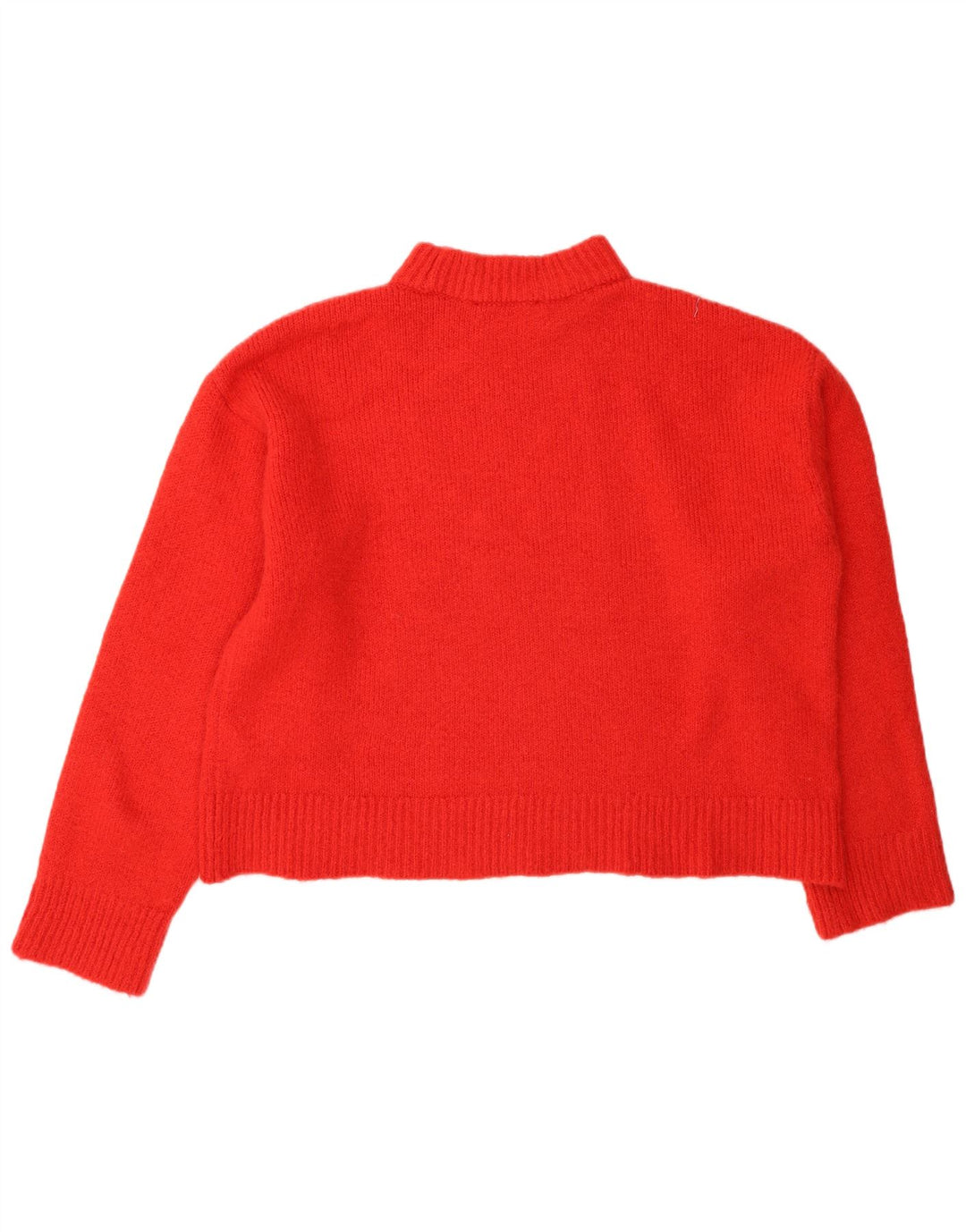 Zara Damen Crop Oversized Rollkragenpullover Pullover UK 10 Small Orange