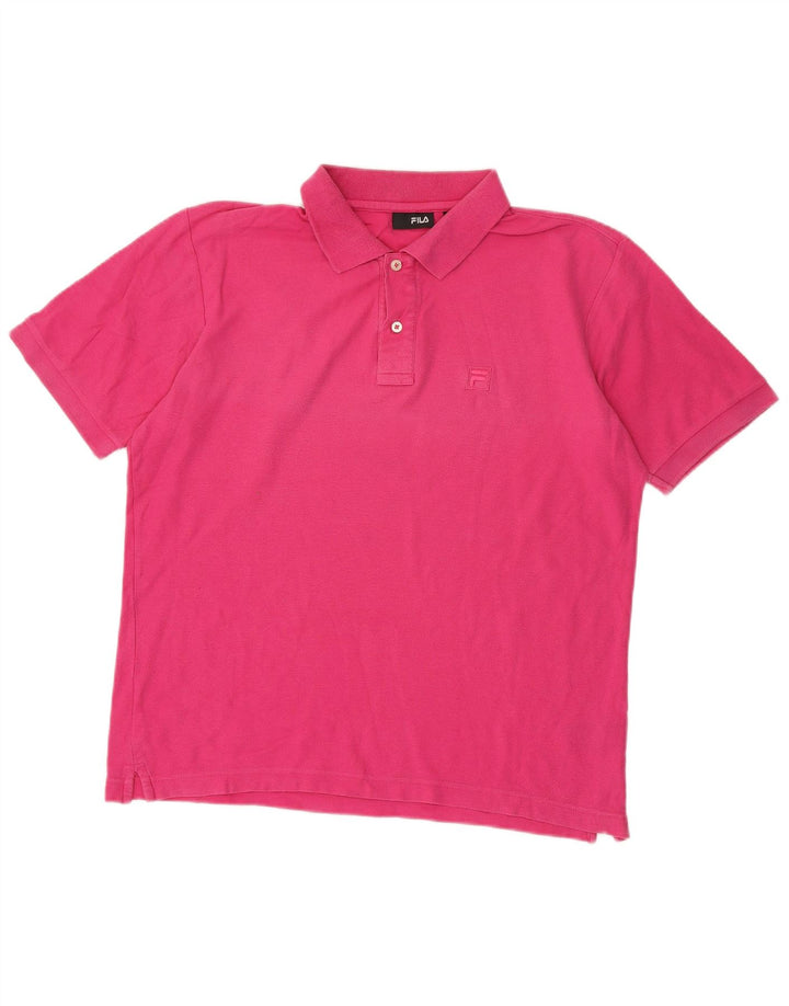 FILA Herren Poloshirt mittelrosa Baumwolle