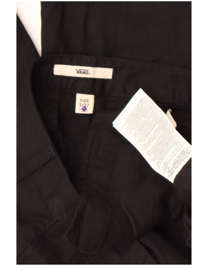 Vans Damen Caprihose US 5 Small W27 L20 Schwarze Baumwolle