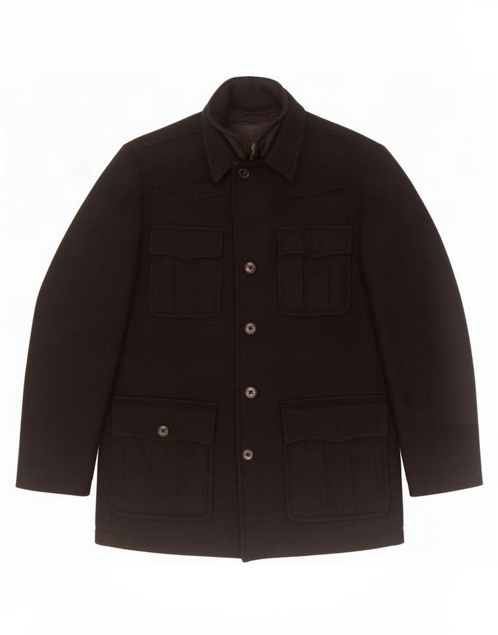 S.Oliver Herren Utility Jacke UK 42 XL Schwarze Wolle