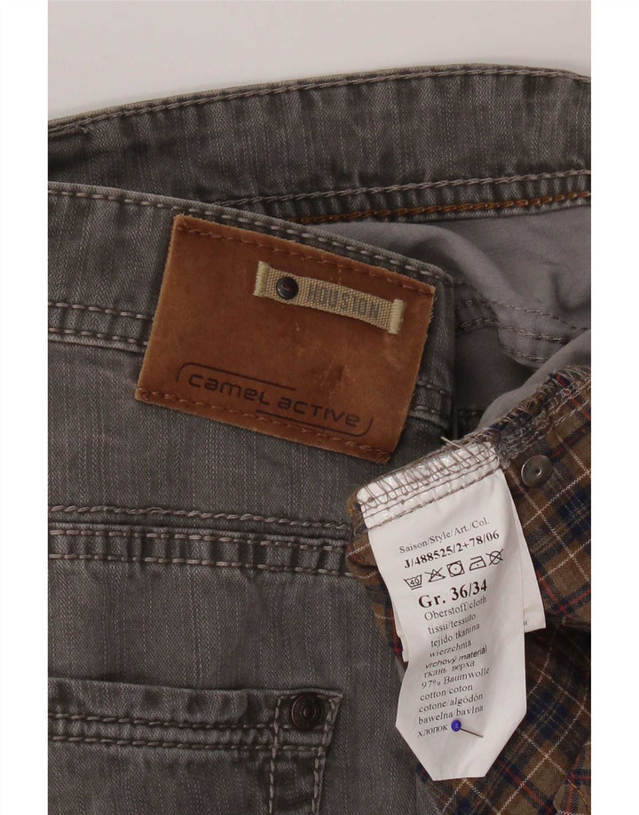 Camel Active Herren Straight Jeans W36 L34 Graue Baumwolle