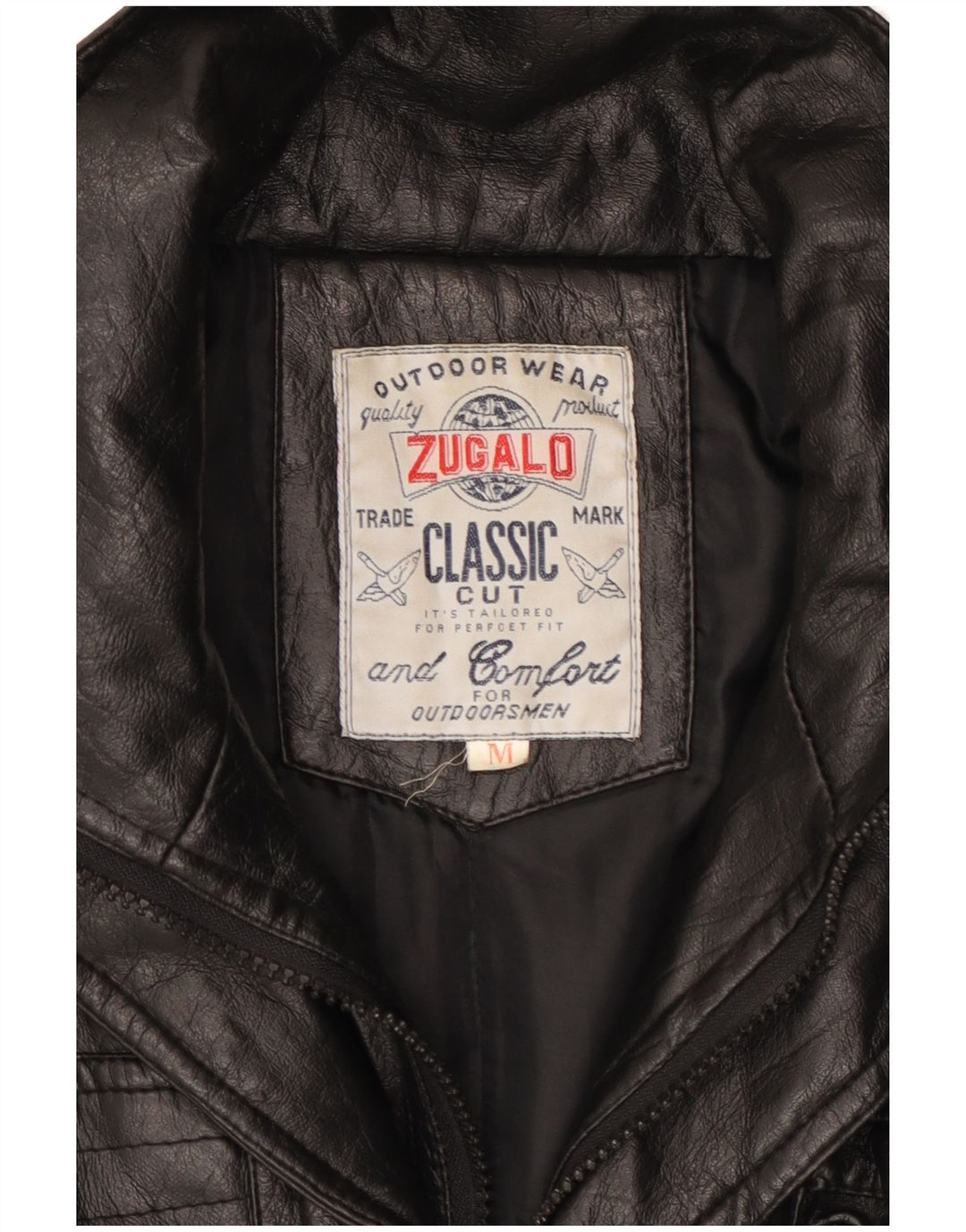 Vintage Herren Lederjacke UK 38 Medium Schwarz