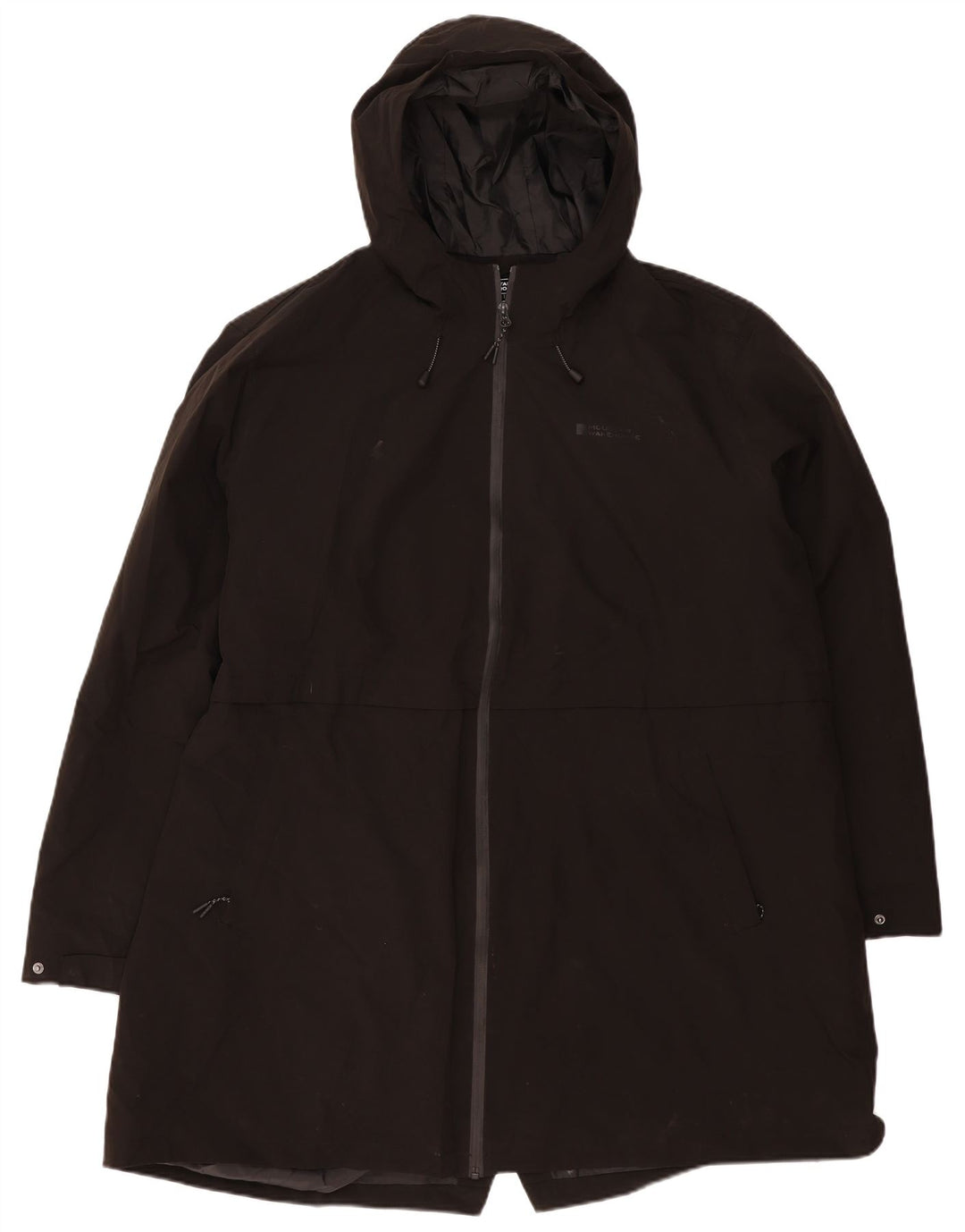 Mountain Warehouse Damen-Regenmantel mit Kapuze, UK 28 6XL, schwarzes Polyester