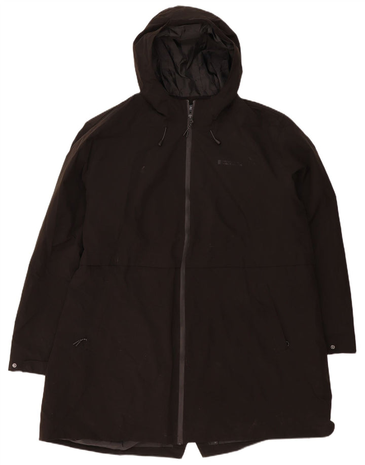 Mountain Warehouse Damen-Regenmantel mit Kapuze, UK 28 6XL, schwarzes Polyester