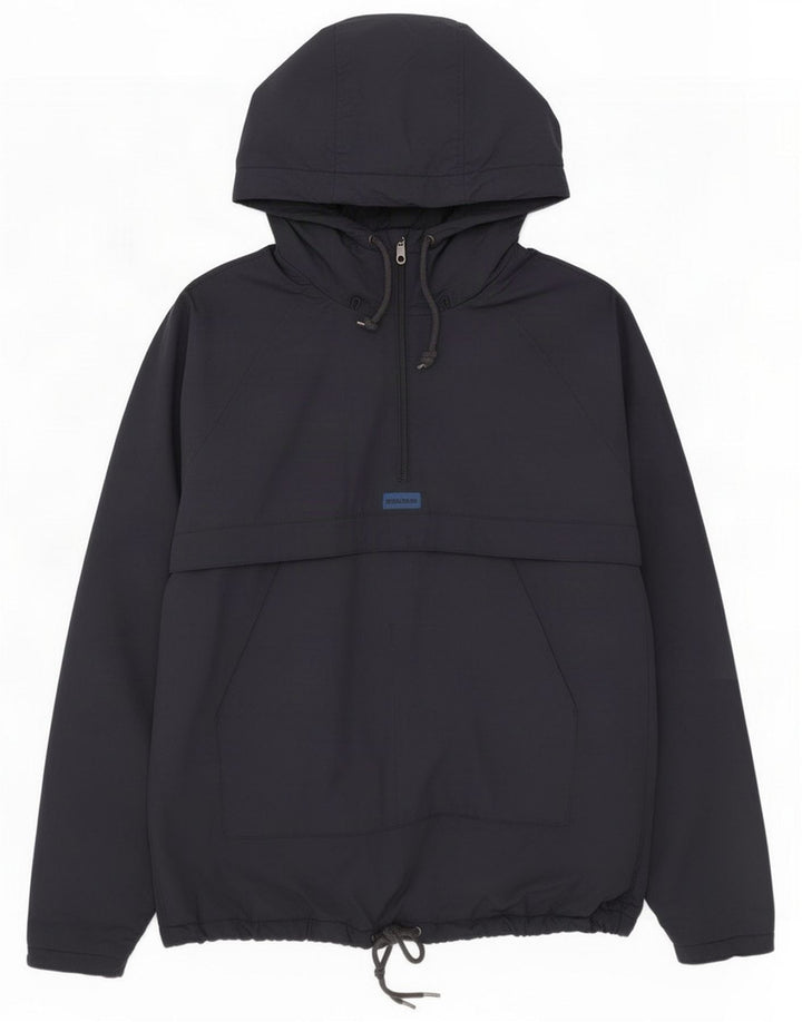 Pull & Bear Herren-Anorakjacke mit Kapuze, UK 40, groß, Marineblau, Polyester