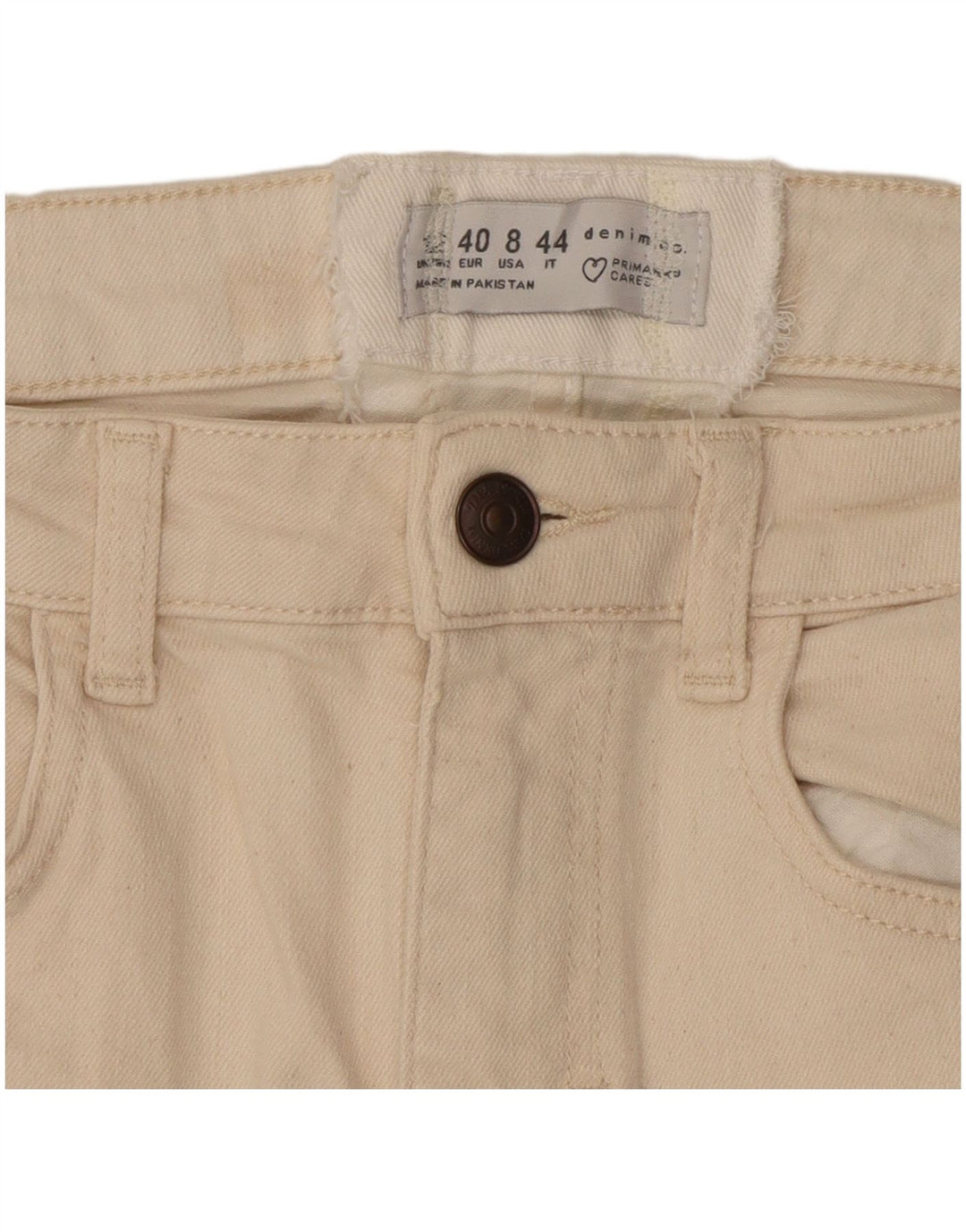 Kurze Jeans für Damen von Zara, EU 40, mittelgroß, W28, L25, Beige