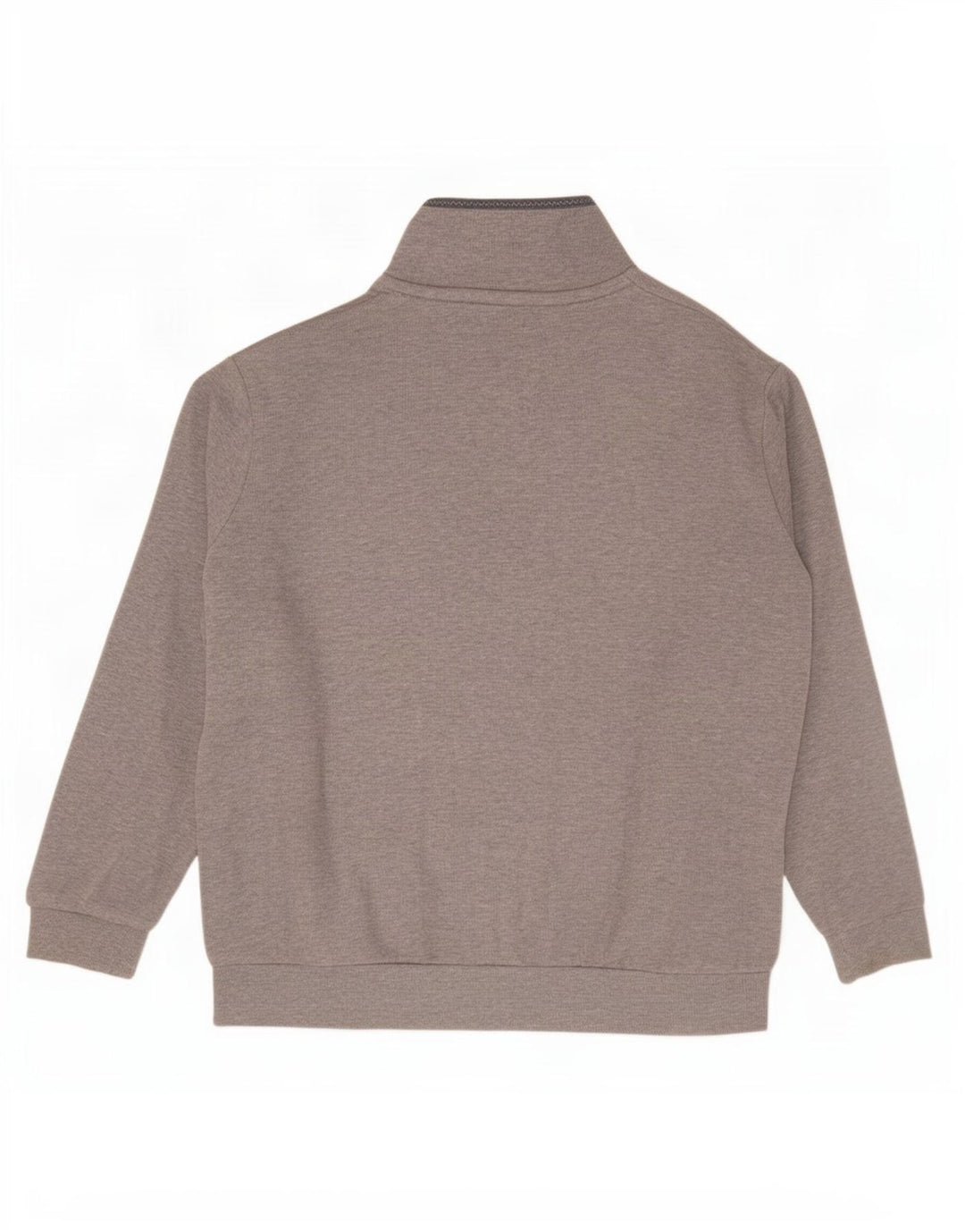 Crew Clothing Herren-Sweatshirt mit Reißverschluss am Hals, Größe L, Grau meliert