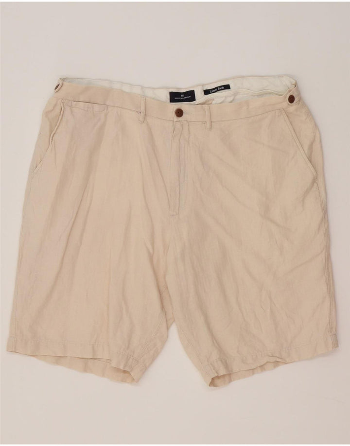 Marks & Spencer Herren Chinoshorts W42 XL Beige Leinen