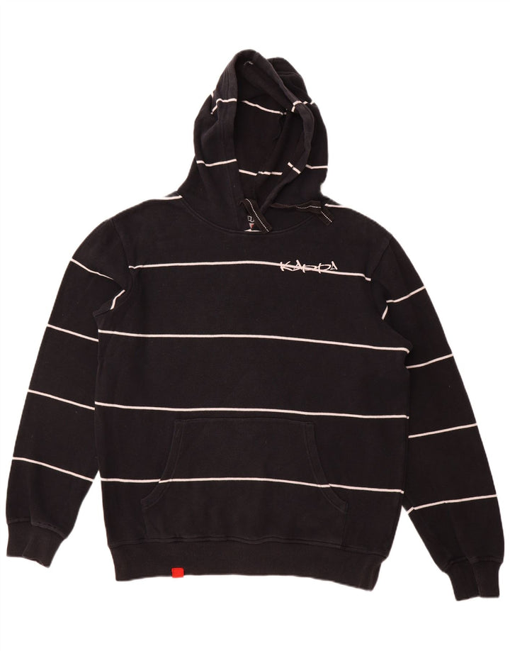 KAPPA Herren-Kapuzenpullover, groß, marineblau, gestreift, Baumwolle