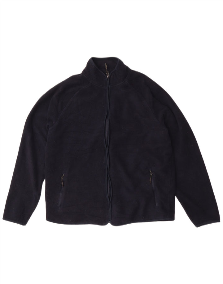 Marks & Spencer Damen Fleecejacke UK 14 Medium Marineblau Polyester