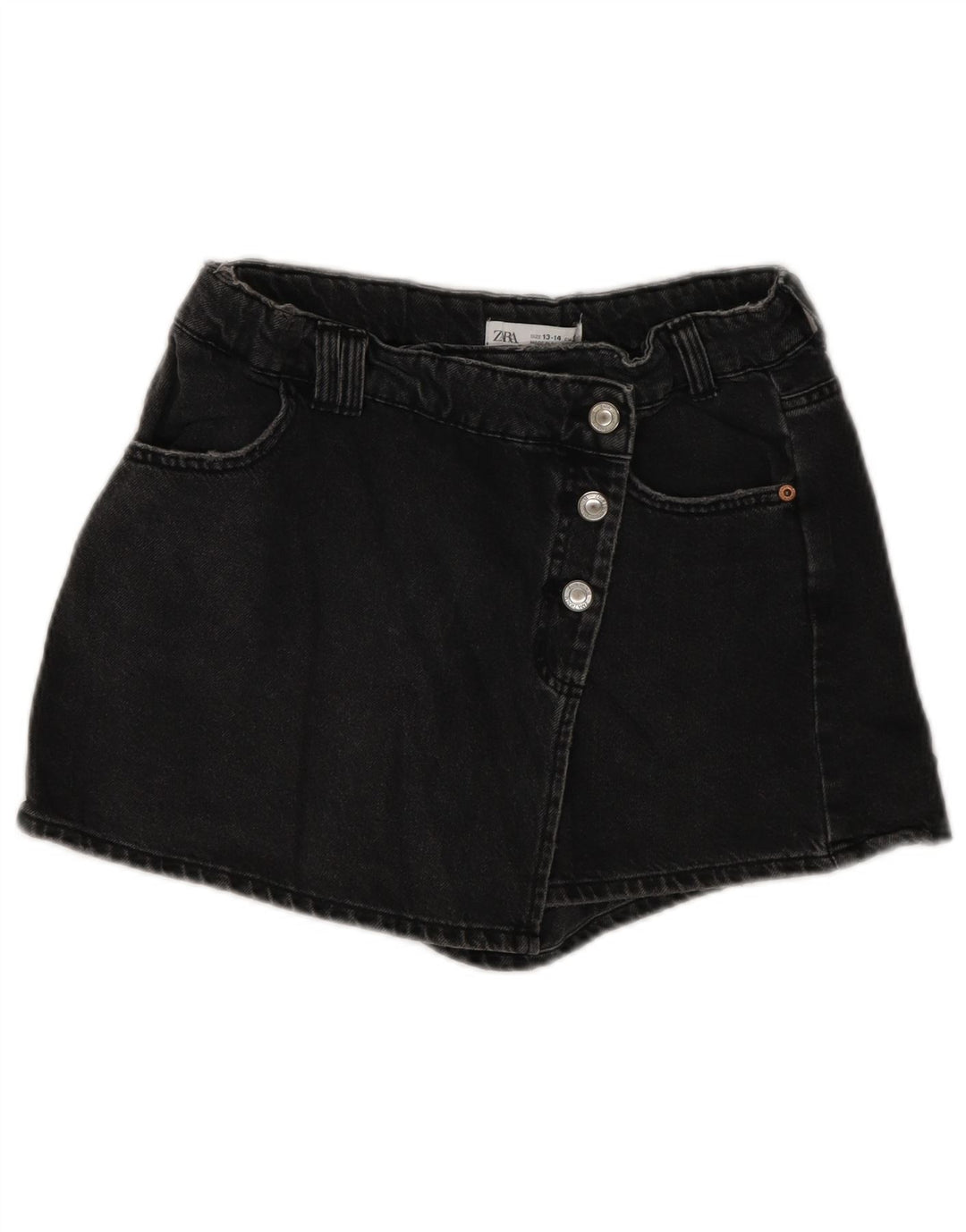 Zara Mädchen-Jeansshorts, 13–14 Jahre, W28, Grau