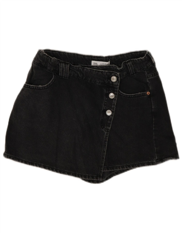 Zara Mädchen-Jeansshorts, 13–14 Jahre, W28, Grau