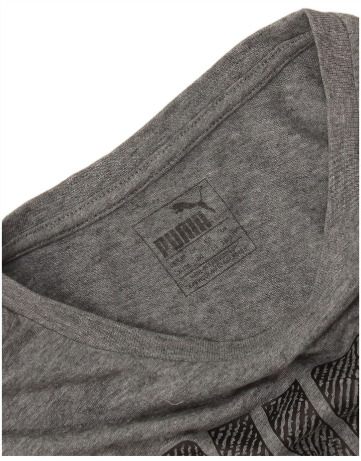 Puma Jungen T-Shirt mit Grafik, 12–13 Jahre, grau gefleckt