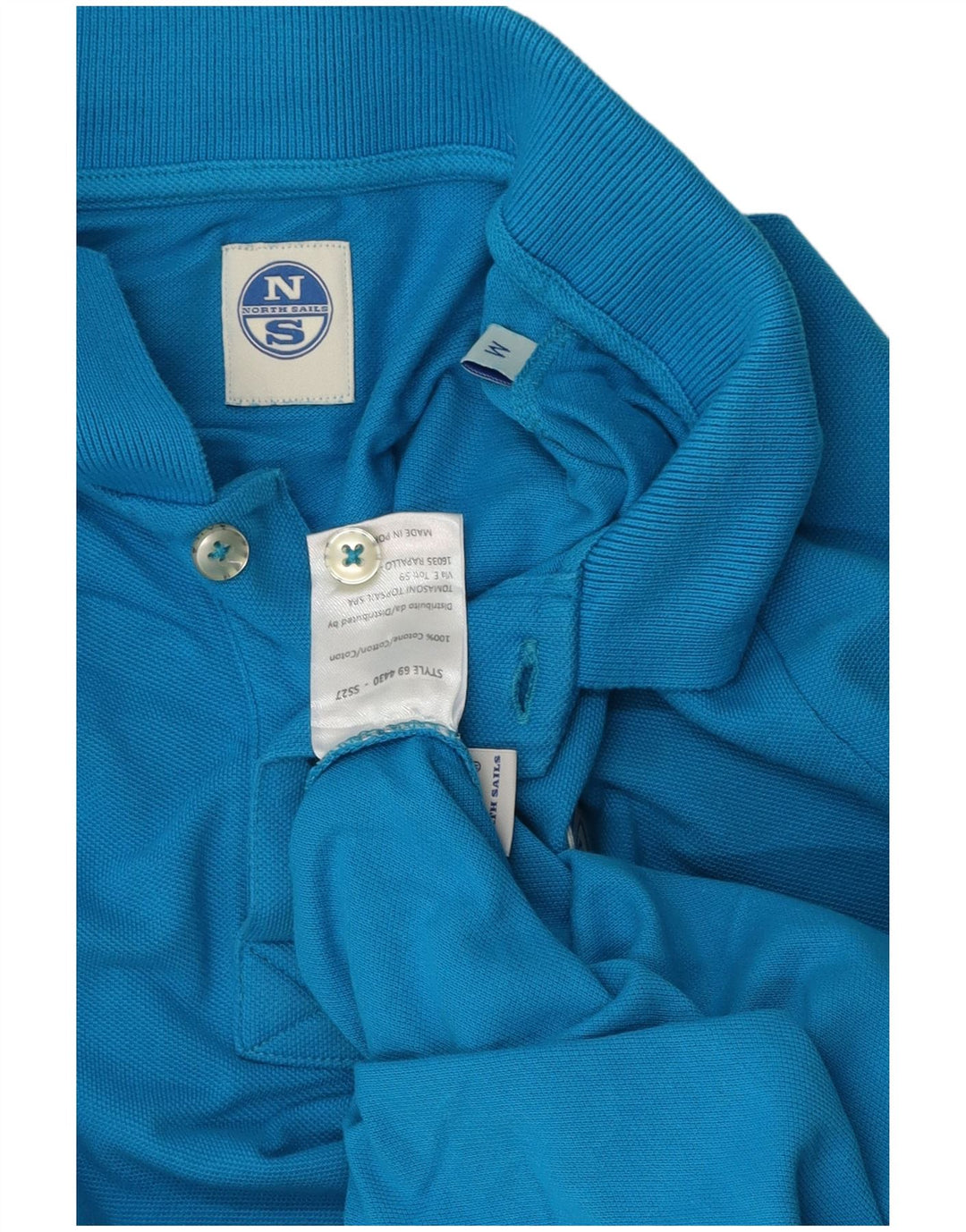 North Sails Herren-Poloshirt aus mittelblauer Baumwolle