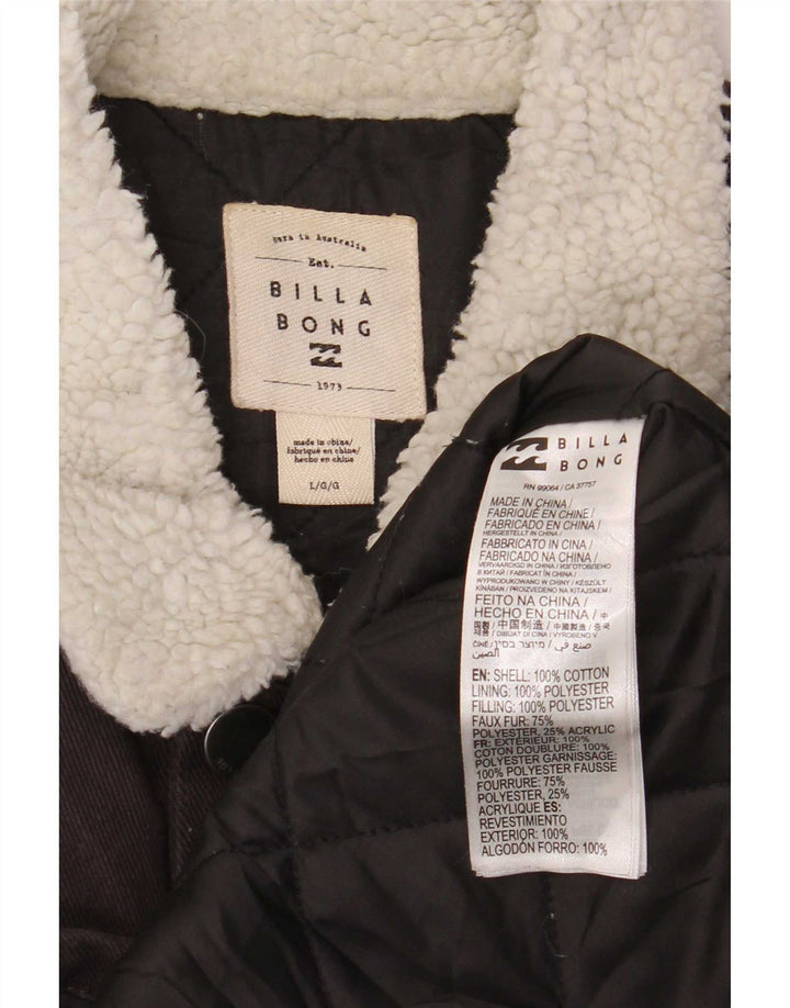 Billabong Herren-Jeansjacke mit normaler Passform, UK 40, große graue Baumwolle