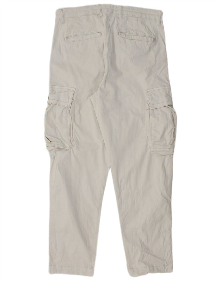 Gerade Herren-Cargohose von Zara, EU 40, mittelgroß, W31, L28, weiße Baumwolle