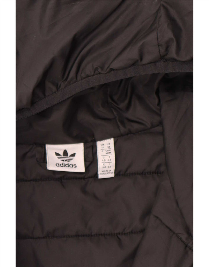 Adidas Damen Kapuzenjacke, gepolstert, UK 14, Größe L, Schwarz, Polyester