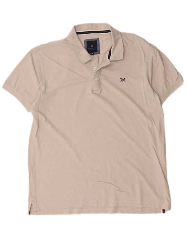 Crew Clothing Herren-Poloshirt XL, weiße Baumwolle