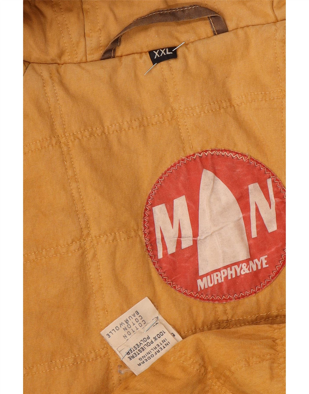 Murphy & Nye Herren-Windbreaker-Mantel mit Kapuze, UK 44, 2XL, braun, Polyester