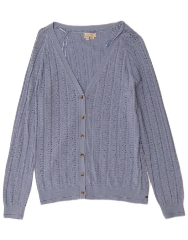 Fat Face Damen-Cardigan-Pullover UK 16 Large Lila Baumwolle