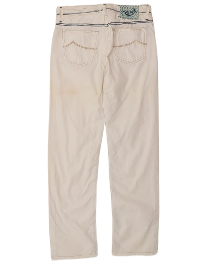 Jacob Cohen Herren Straight Jeans W33 L31 Weiße Baumwolle