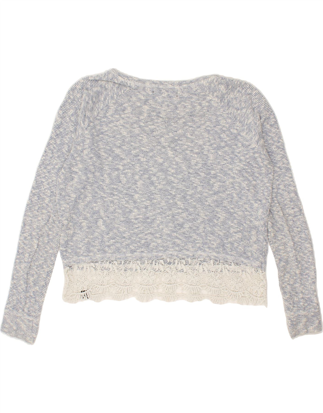 SUPERDRY Womens Oversized Graphic Sweatshirt Jumper UK 14 Medium Blue Vintage Superdry and Second-Hand Superdry from Messina Hembry 