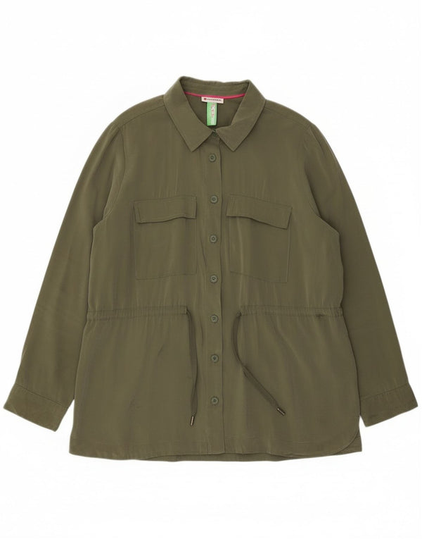 Street One Damen Overshirt-Hemdbluse UK 20 2XL Khaki Modal
