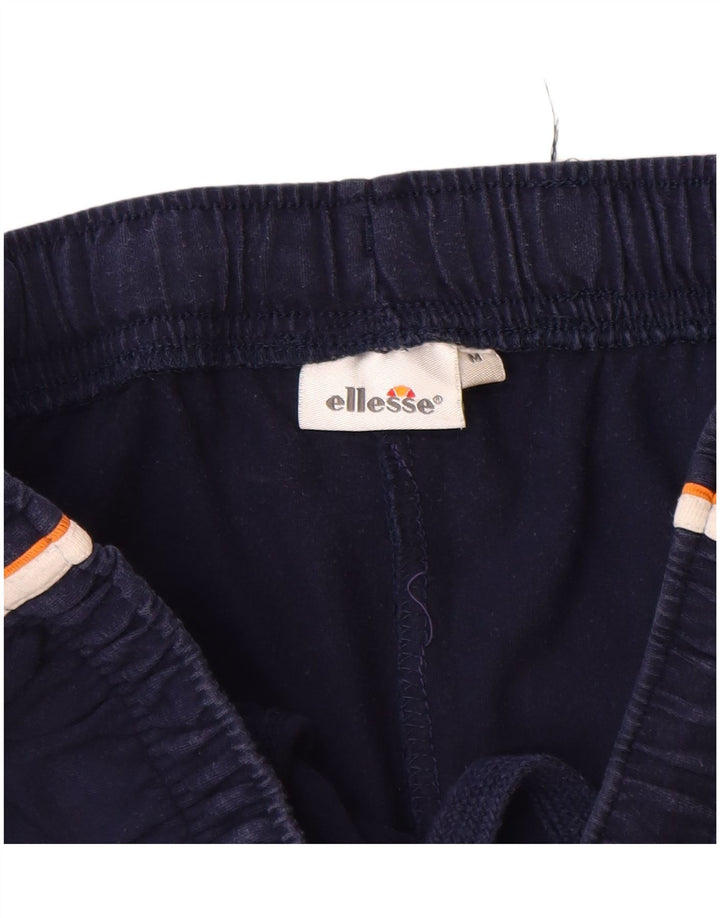 Ellesse Herren-Trainingshose aus mittelblauer, marineblauer Baumwolle