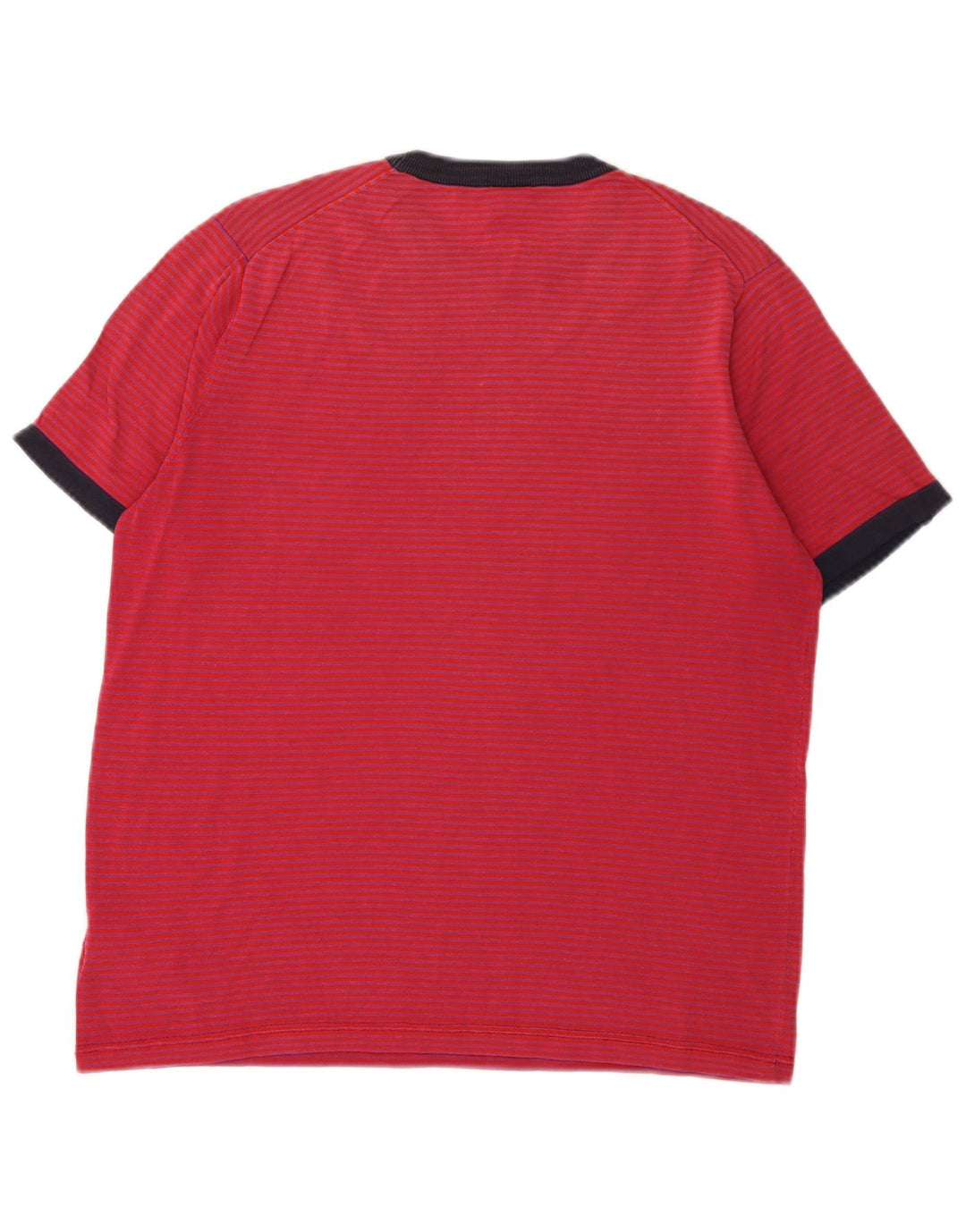 Aspesi Herren T-Shirt Top IT 48 Mittelrote Nadelstreifen-Baumwolle