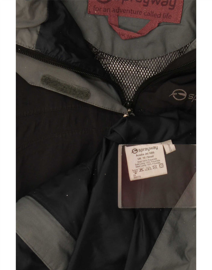 Sprayway Damen-Regenjacke mit Kapuze, UK 10, Größe S, Schwarz, Polyamid