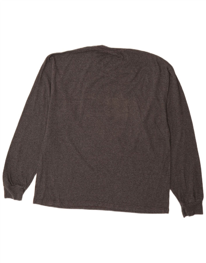 Champion Herren Temple OWLS Graphic Top Langarm Groß Grau Baumwolle