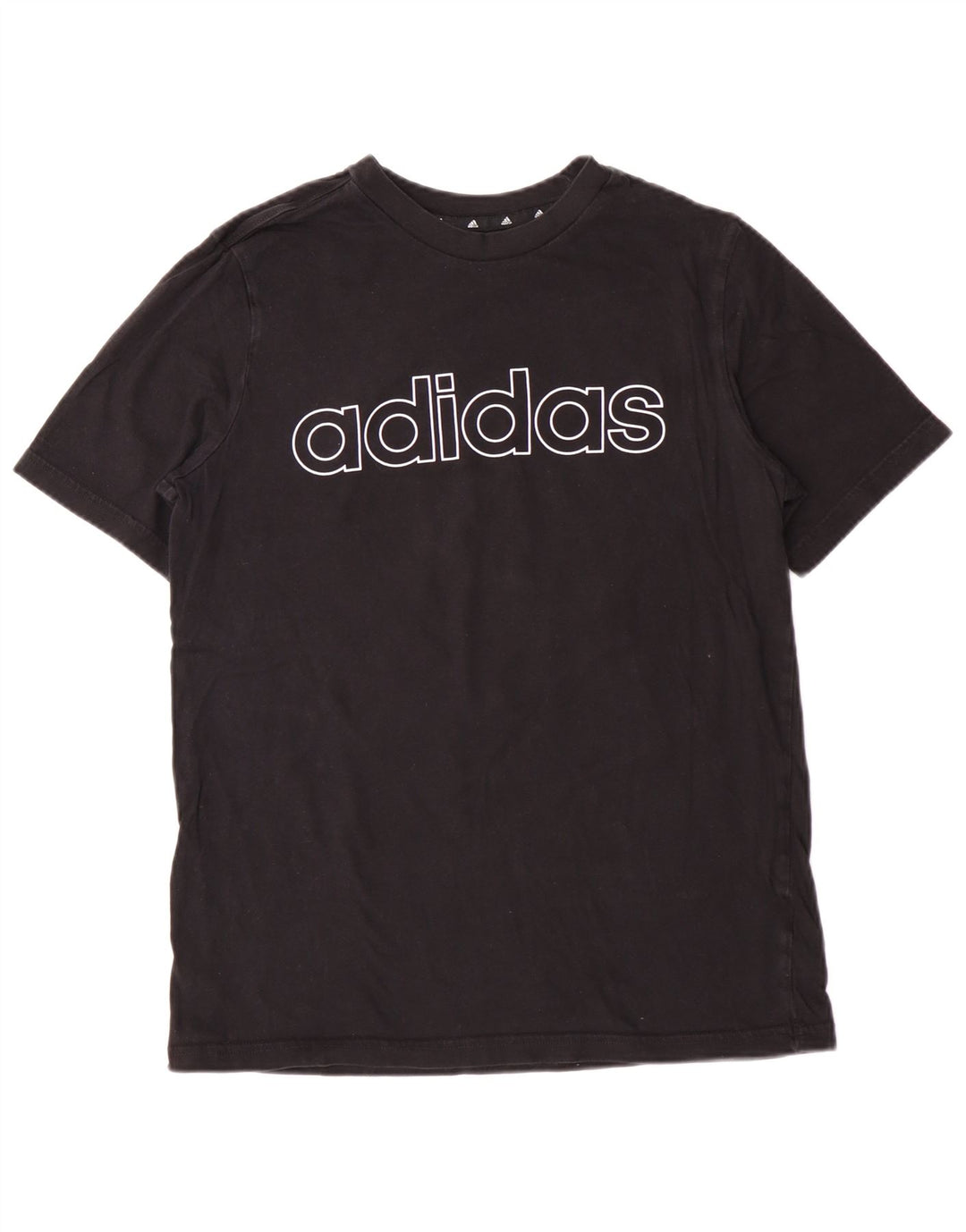 ADIDAS Boys Graphic T-Shirt Top 13-14 Years Black