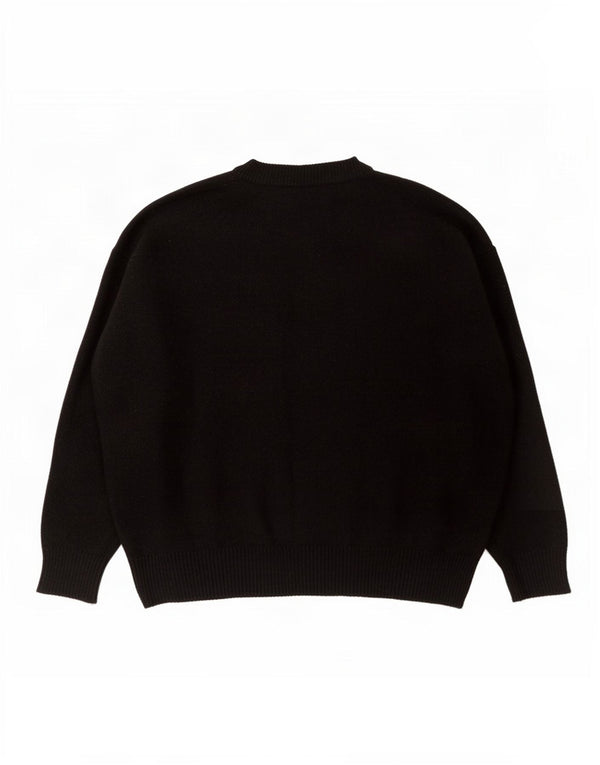 Zara Damen-Pullover, übergroß, Rundhalsausschnitt, Gr. 10, Größe S, Schwarz, Kaschmir