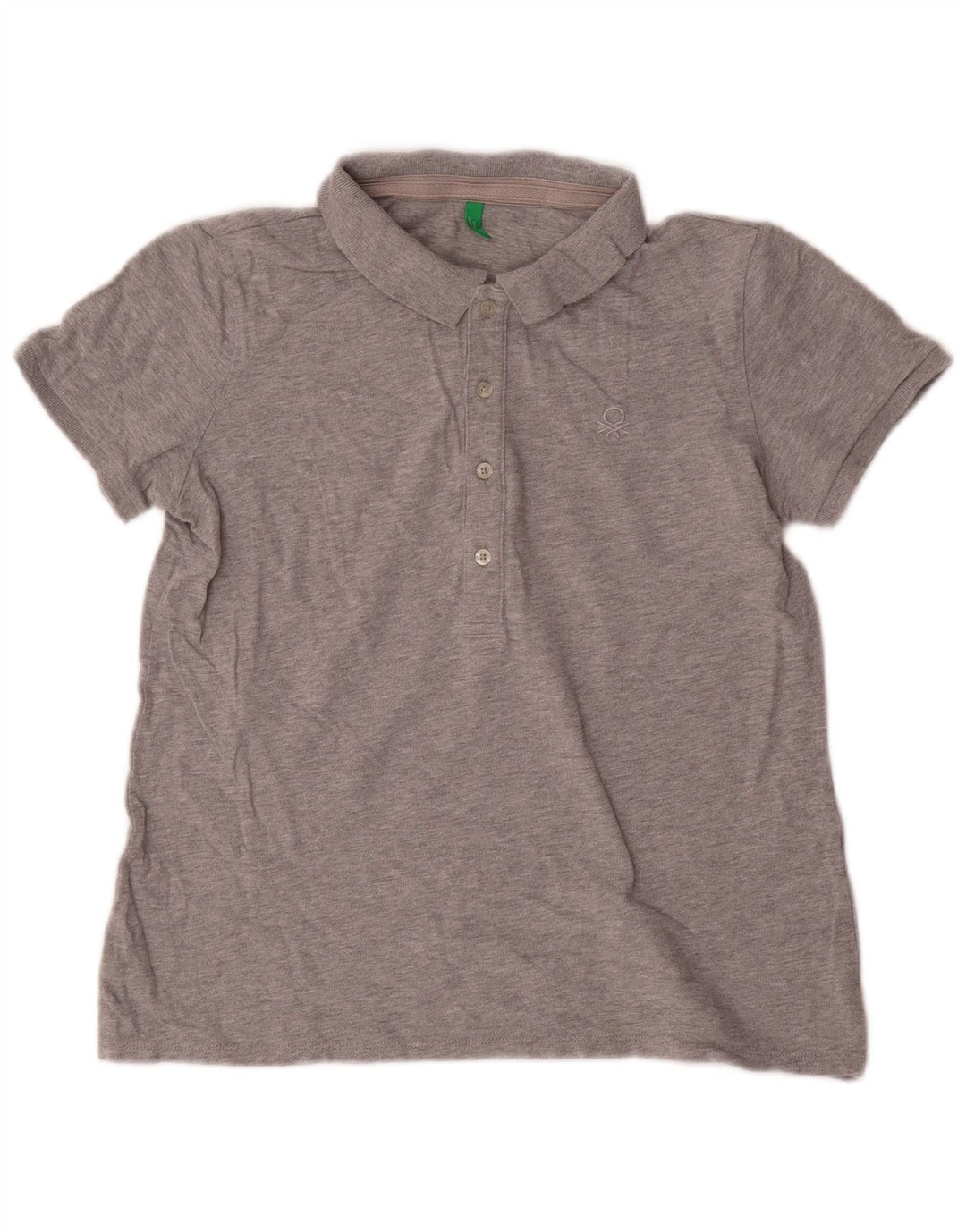 Benetton Herren Poloshirt UK 14 Mittelgrau